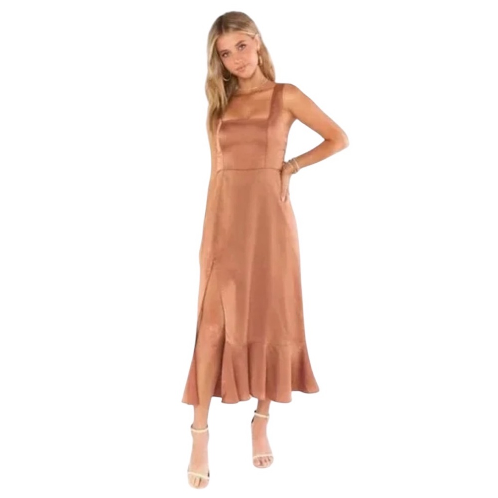 Show Me Your MuMu Copper Midi Dress